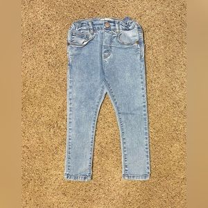 Zara Baby Boy Blue Jeans. Size 2/3 years. The waistband has elastic with buttons